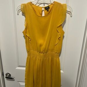 Massimo Yellow Sleeveless Midi Sundress